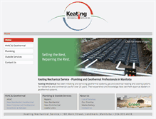 Tablet Screenshot of keatingmechanical.com